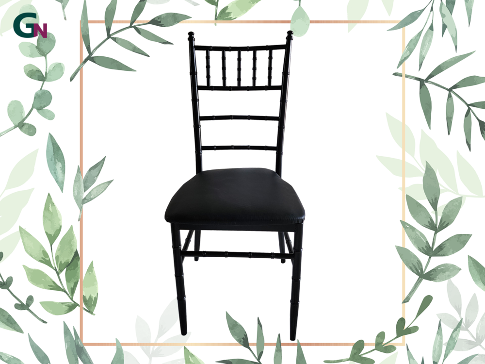 블랙 대나무 의자